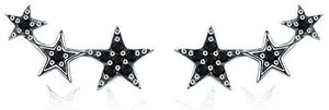 Sparkling CZ Stackable Star Stud Earrings