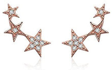 Load image into Gallery viewer, Sparkling CZ Stackable Star Stud Earrings