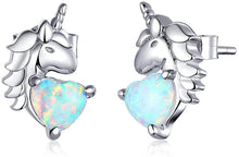 Load image into Gallery viewer, Hypoallergenic Unicorn Sterling Silver Earrings