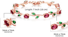 Load image into Gallery viewer, Rose Gold Color Leaf Chain &amp; Link Bracelet
