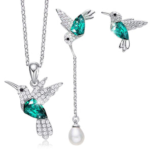 Hummingbird Necklace Set
