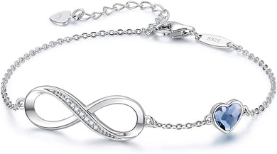 Infinity Heart Symbol Charm Bracelet