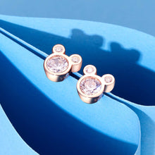 Load image into Gallery viewer, Mouse Stud Sterling Silver Earrings