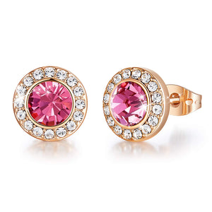 Gold/Rose Birthstone Earring