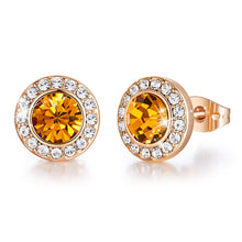 Load image into Gallery viewer, Gold/Rose Birthstone Earring