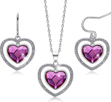 Load image into Gallery viewer, Pink Heart Necklace Set