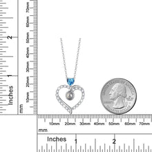 Load image into Gallery viewer, I Love You Necklace 100 Languages Blue Topaz Jewelry