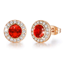 Load image into Gallery viewer, Gold/Rose Birthstone Earring