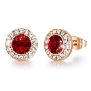 Gold/Rose Birthstone Earring