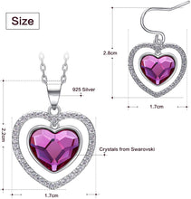 Load image into Gallery viewer, Pink Heart Necklace Set