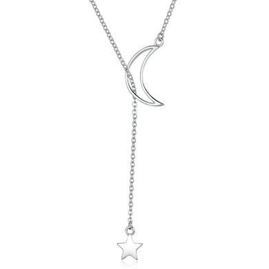 Moon and Star Tales Chain Link Pendant Necklaces