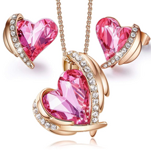 Load image into Gallery viewer, Rose Gold Heart Necklace Set