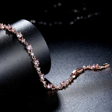 Load image into Gallery viewer, Sparkling Luxury Slender Rose Gold Plated Bracelet
