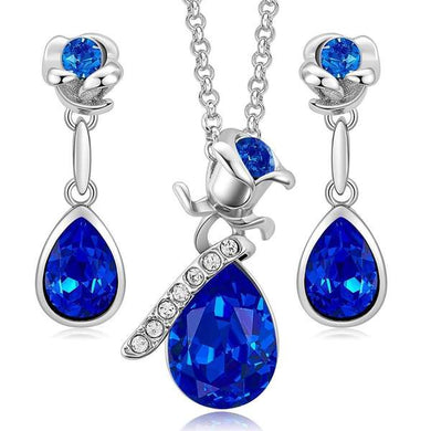 White Gold Classic Necklace Set