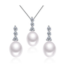 Load image into Gallery viewer, Classic Shell Pearl Pendant Necklace Set