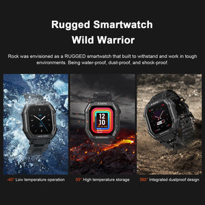 ROCK Smart Watch Men Women Outdoor Sports Waterproof Fitness Tracker Heart Rate Blood Pressure Monitor Smartwatch