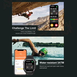 ROCK Smart Watch Men Women Outdoor Sports Waterproof Fitness Tracker Heart Rate Blood Pressure Monitor Smartwatch