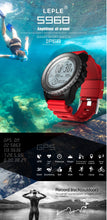 Load image into Gallery viewer, Diving watch, water depth, water pressure, water temperature measurement, air pressure / temperature / height chart