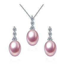 Load image into Gallery viewer, Classic Shell Pearl Pendant Necklace Set