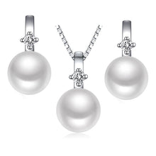 Load image into Gallery viewer, Elegant Shell Pearl Pendant Necklace Set