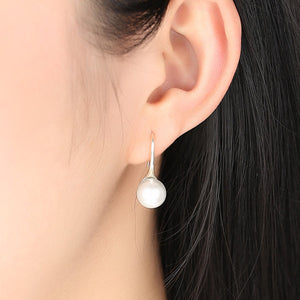 Love Pearl Drop Earrings