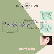 Load image into Gallery viewer, Sparkling CZ Stackable Star Stud Earrings