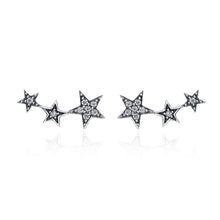 Load image into Gallery viewer, Sparkling CZ Stackable Star Stud Earrings