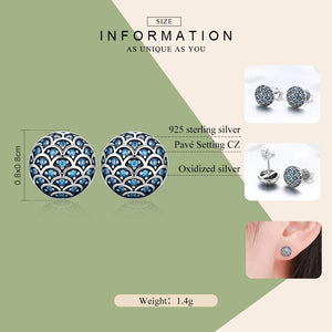 Legend Of The Sea Clear CZ Small Stud Earrings
