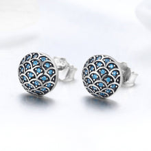 Load image into Gallery viewer, Legend Of The Sea Clear CZ Small Stud Earrings