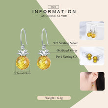 Load image into Gallery viewer, Hanging Pineapple Crystal Hanging Earrings