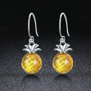 Hanging Pineapple Crystal Hanging Earrings