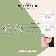 Load image into Gallery viewer, Cute Cat Small Stud Earrings