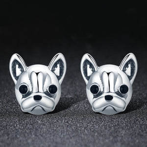 French Bulldog Dog Stud Earrings