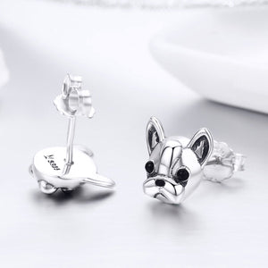 French Bulldog Dog Stud Earrings