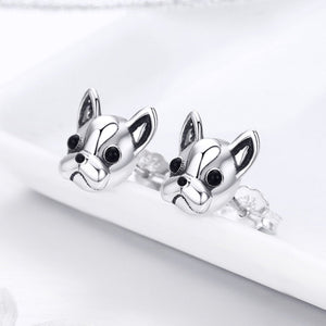 French Bulldog Dog Stud Earrings