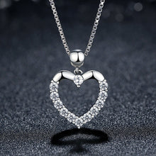 Load image into Gallery viewer, Sparkling Crafted Open Heart Love Pendant Necklace